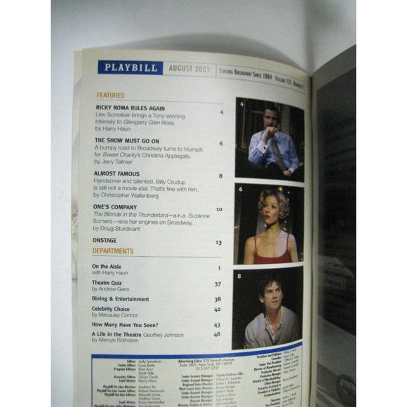 Dirty Rotten Scoundrels Playbill 2005 Imperial Theatre Ticket John Lithgow - Picture 6 of 10